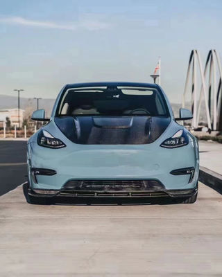 Nouveau produit MODEL Y Kit de carrosserie en fibre de carbone Modèle Y Paille avant Couverture de spoiler diffuseur arrière