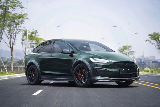 CMST Tesla Modèle X Body Kit Vert foncé Tesla Widebody Kit 2023 Diffuseur de lèvres avant