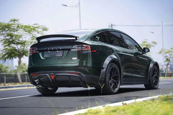CMST Tesla Modèle X Body Kit Vert foncé Tesla Widebody Kit 2023 Diffuseur de lèvres avant