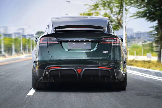 CMST Tesla Modèle X Body Kit Vert foncé Tesla Widebody Kit 2023 Diffuseur de lèvres avant
