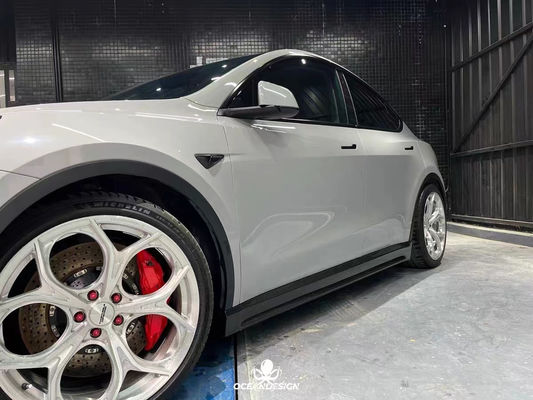 Modèle blanc brillant Y large personnalisé diffuseur arrière pare-chocs fibre de carbone sèche
