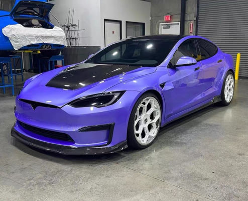 Vors Style Tesla Body Kit 2013 - 2016 Tesla modèle S Spoiler Hood Jupe de côté