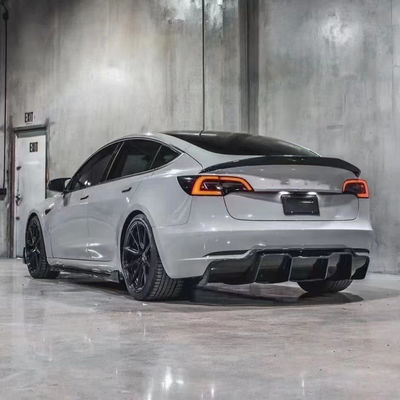 2017 - 2019 MODEL 3 Kit de carrosserie Tesla Paille avant diffuseur arrière Spoiler 180mm