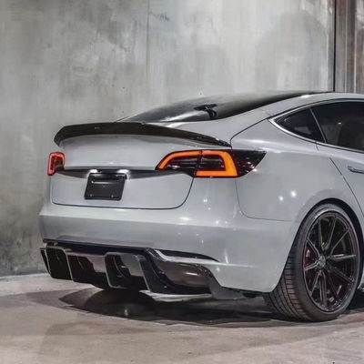 2017 - 2019 MODEL 3 Kit de carrosserie Tesla Paille avant diffuseur arrière Spoiler 180mm
