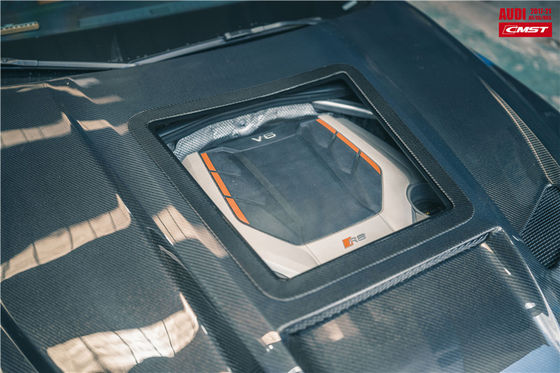 Pièces détachées pour Audi A5 S5 RS5 Capot en fibre de carbone A5 S5 RS5 Capot de moteur de type transparent amélioré