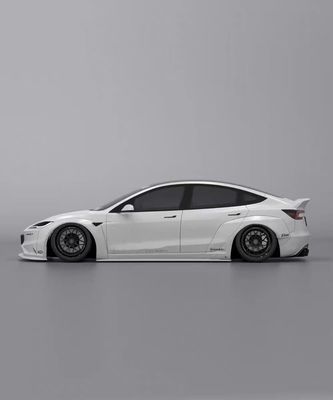 2020- Tesla Body Kit Résine Fibre LB Style Tesla Modèle 3 Spoiler Diffuseur de lèvres avant