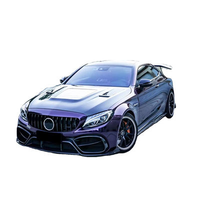Pièces détachées pour Mercedes C63 C63S Coupe Body Kit C63 C63S Coupe Upgraded IMP Style Front and Rear Bumper Spoiler Body Kit