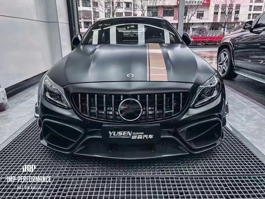 Pièces détachées pour Mercedes C63 C63S Coupe Body Kit C63 C63S Coupe Upgraded IMP Style Front and Rear Bumper Spoiler Body Kit