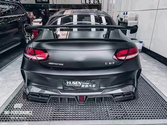 Pièces détachées pour Mercedes C63 C63S Coupe Body Kit C63 C63S Coupe Upgraded IMP Style Front and Rear Bumper Spoiler Body Kit