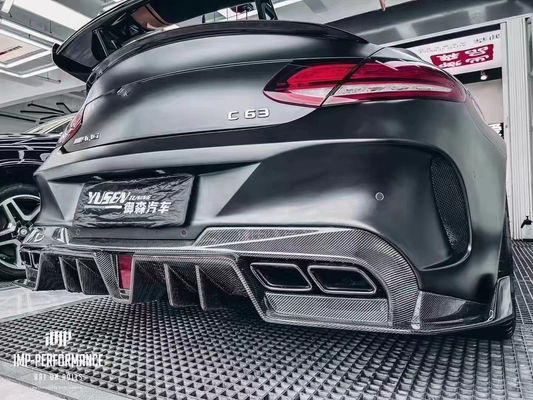 Pièces détachées pour Mercedes C63 C63S Coupe Body Kit C63 C63S Coupe Upgraded IMP Style Front and Rear Bumper Spoiler Body Kit