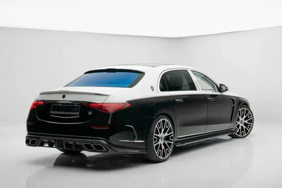 Pour la Mercedes Classe S W223 Maybach Kit de carrosserie en fibres de carbone W223 Maybach Modifié MSY Style Spoiler diffuseur de pelle avant