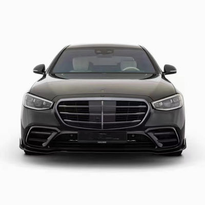Pour Mercedes Classe S W223 S400 S450 Carrosserie en fibre de carbone W223 Maybach Amélioré BUS Style Spoule avant Diffuseur Spoiler
