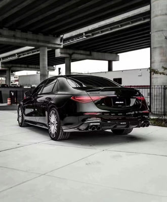 Pour Mercedes Classe S W223 S400 S450 Carrosserie en fibre de carbone W223 Maybach Amélioré BUS Style Spoule avant Diffuseur Spoiler