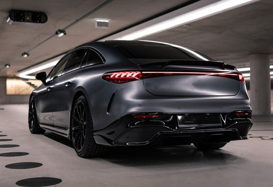 Pour Mercedes EQS Kit de carrosserie en fibres de carbone EQS Upgrade BS Style Kit de carrosserie en fibres de carbone à lèvres avant diffuseur de spoiler