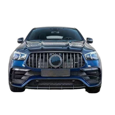 Pour Mercedes-Benz GLE COUPE Kit de carrosserie en fibres de carbone GLE COUPE améliore le haut style Kit de diffuseur de lèvre avant en fibres de carbone