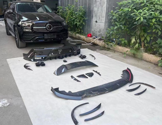Pour Mercedes-Benz GLE Coupé Body Kit en fibres de carbone GLE Coupé MSY Style Fibre de carbone avant diffuseur de lèvres Spoiler Kit