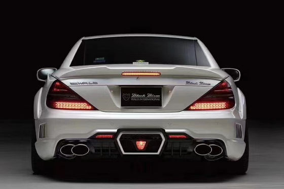 Pour Mercedes SL R230 Kit large SL R230 Upgraded WD Style Front et arrière Spoiler de pare-chocs large