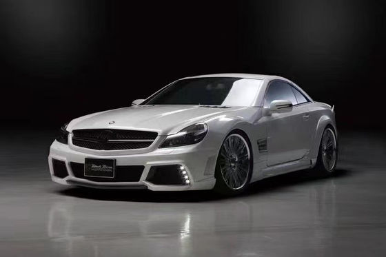 Pour Mercedes SL R230 Kit large SL R230 Upgraded WD Style Front et arrière Spoiler de pare-chocs large