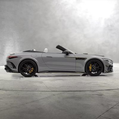 pour Mercedes SL63 Kit de carrosserie en fibre de carbone SL63 Kit de diffuseur de lèvre avant en fibre de carbone de style MSY amélioré