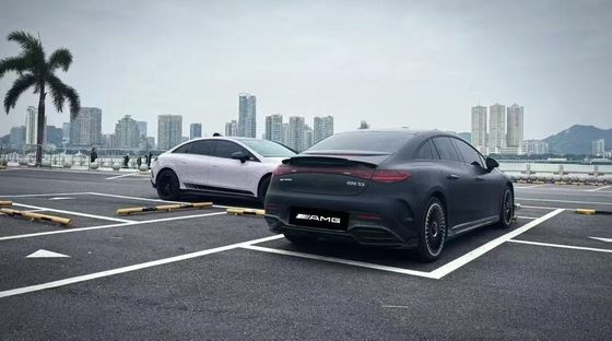 Pour Mercedes EQE Kit de carrosserie en fibres de carbone EQE Upgrade BS Style Kit de carrosserie en fibres de carbone à lèvres avant diffuseur de spoiler